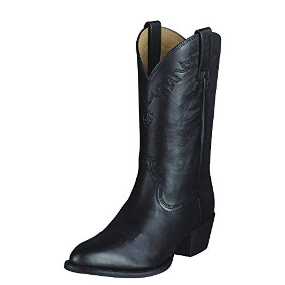 Ariat Men's Black Sedona Leather Almond Toe Cowboy‎ Western Boots Size 9.5D